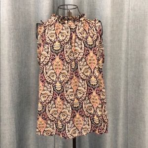 Gap rolled light weight sleeveless blouse